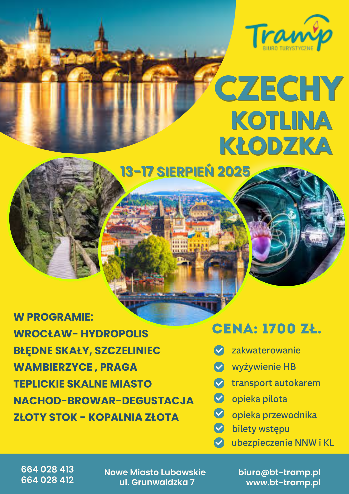 Kotlina Kłodzka - Praga - 13-17 sierpień 2025